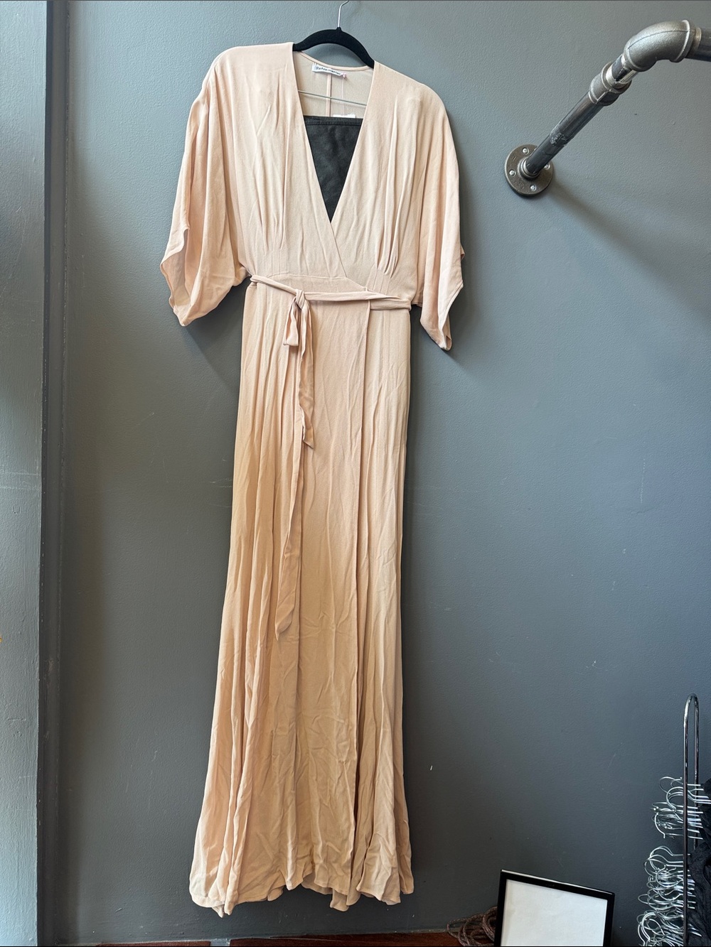 Reformation Blush  Wrap Maxi Dress with Tie Waist